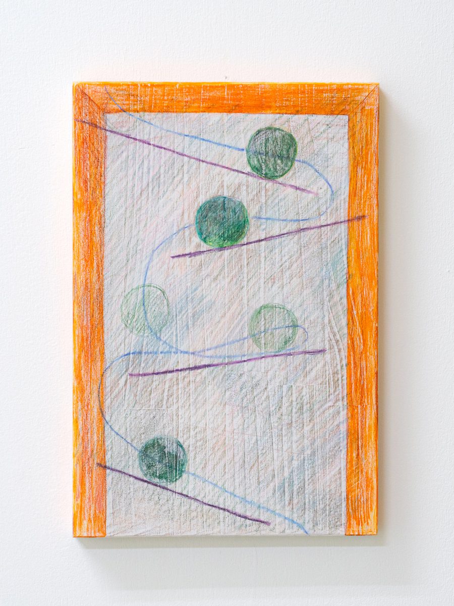 ＃3(2021)200×296×19mm,colored pencil on wood,emulsion