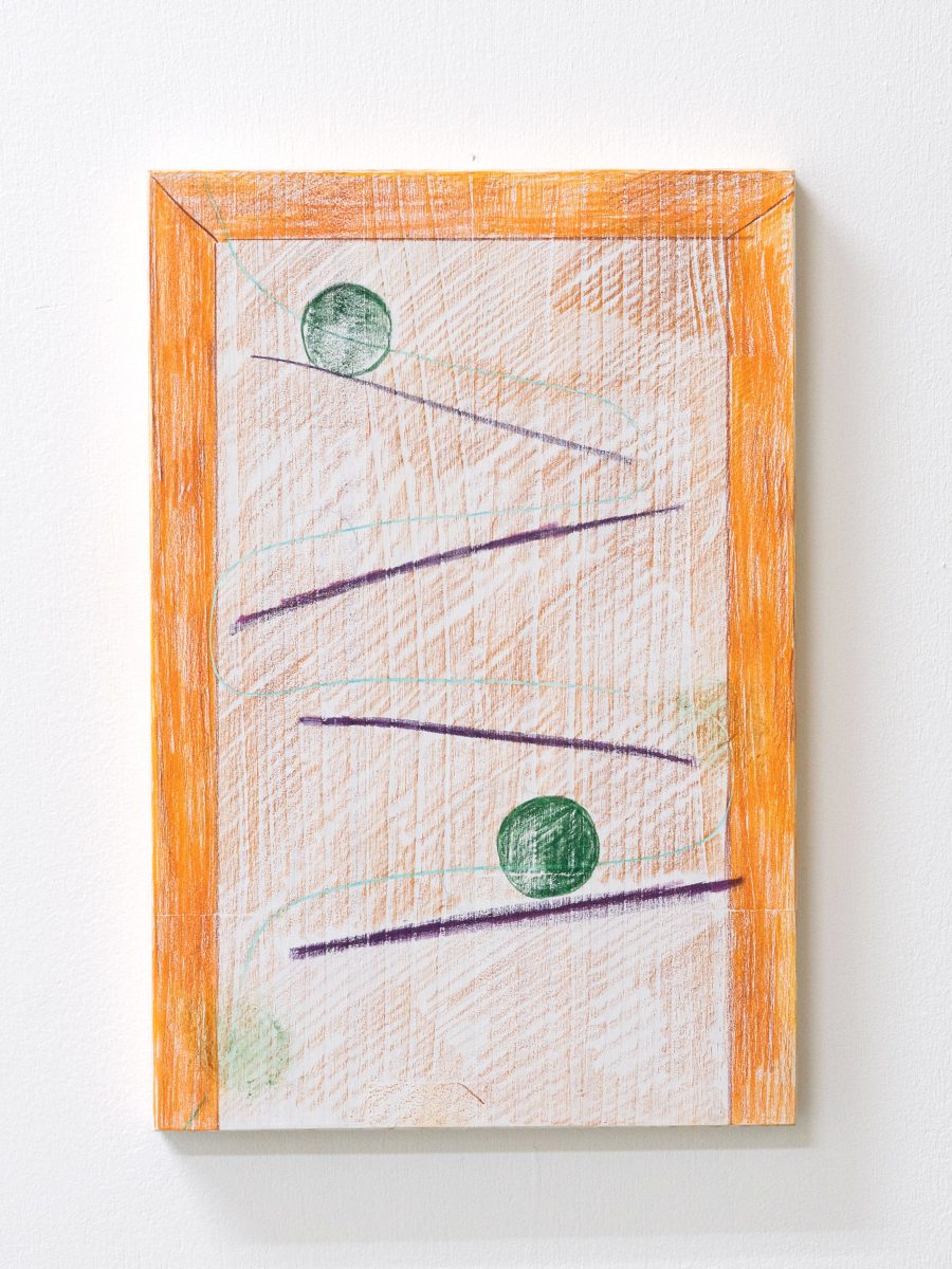＃2(2021),200×296×19mm,colored pencil on wood,emulsion